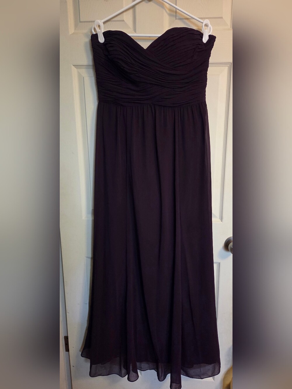 Ralph Lauren Evening Strapless Dress Eggplant Purple Size 14